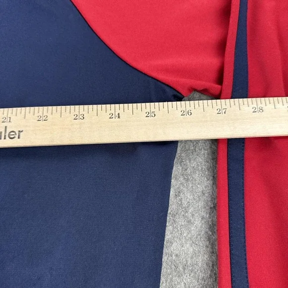 Polo Ralph Lauren Track Jacket Mens XL Navy Red Full Zip Made in USA Colorblock - Picture 10 of 13